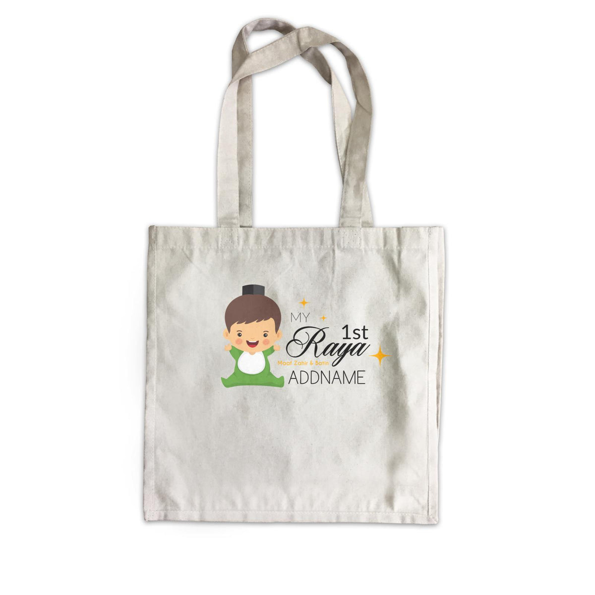 My 1st Raya Baby Boy Canvas Bag Personalizable Designs Sweet Character