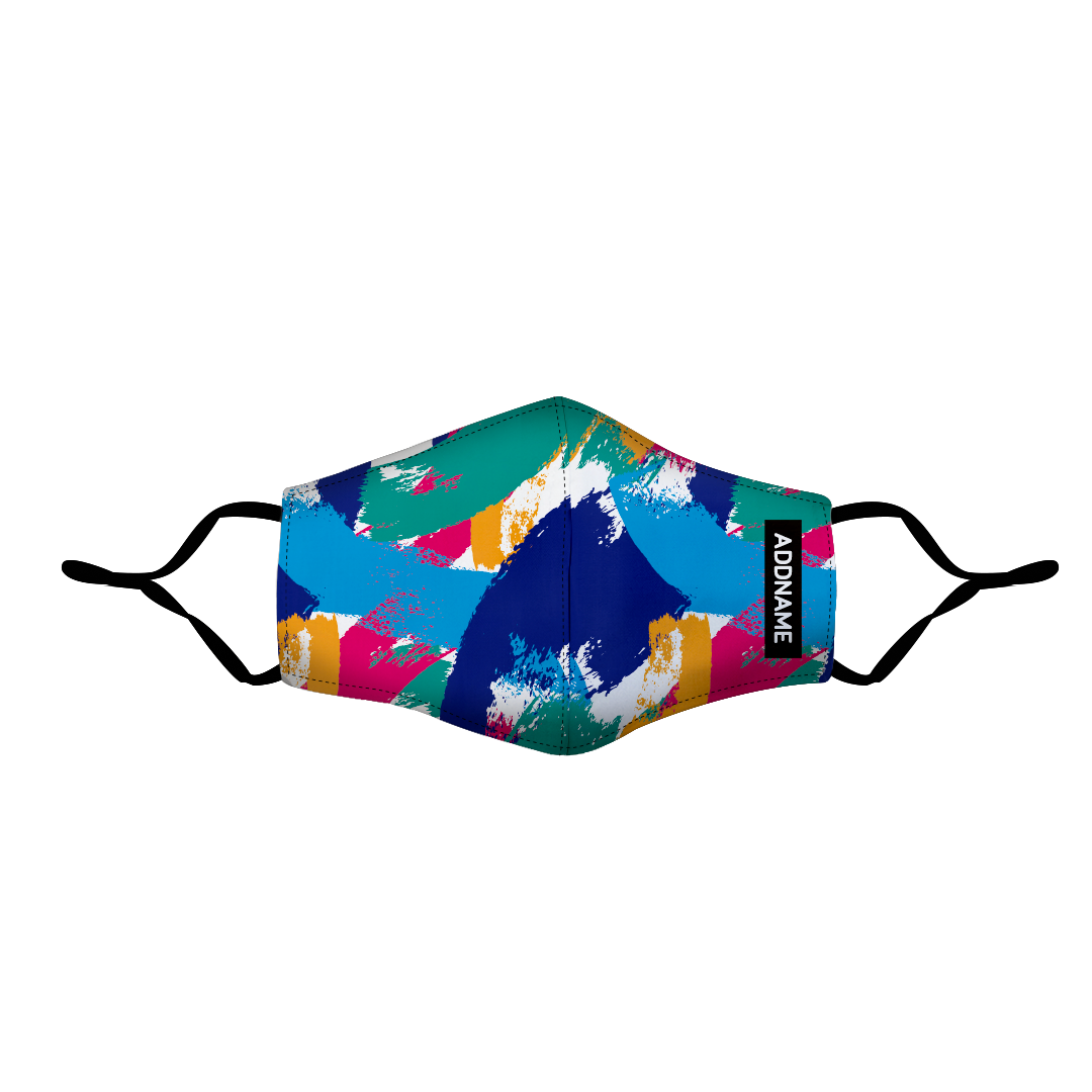 Paint Strokes Fitted Fabric Mask