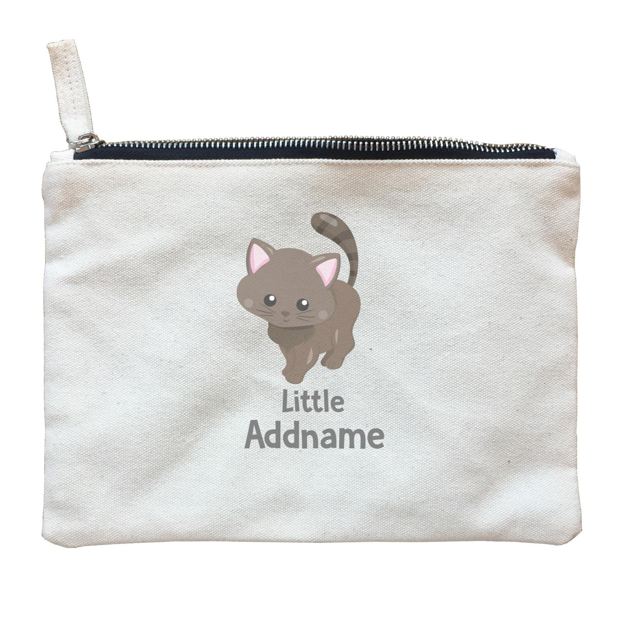 Adorable Cats Dark Brown Cat Little Addname Zipper Pouch