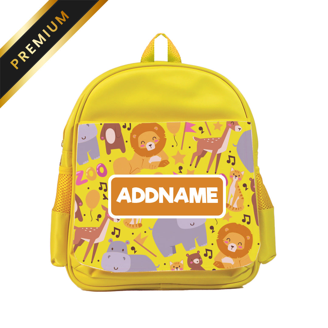 Safari Animal Yellow Premium Kiddies Bag