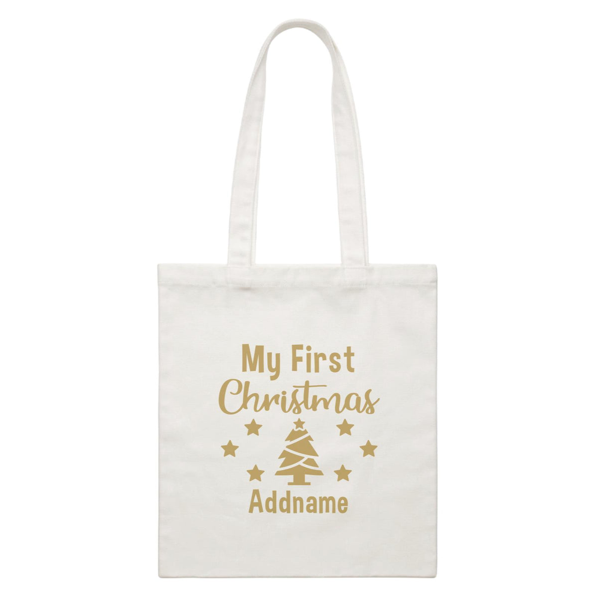 Xmas My First Christmas with Christmas Tree Canvas Bag