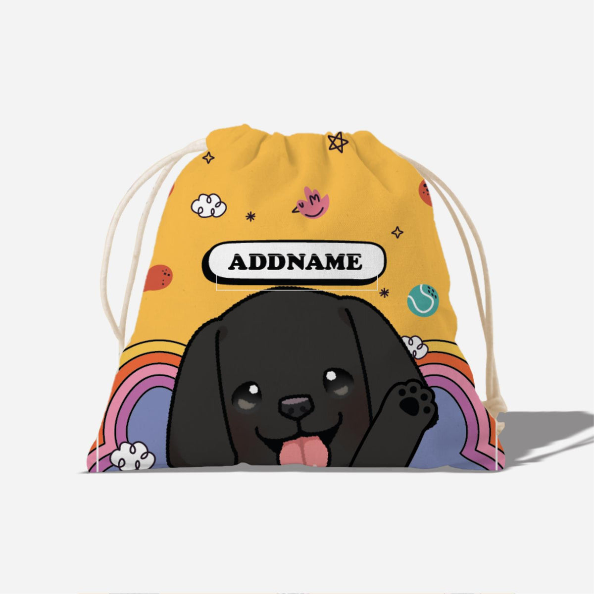 Paw Print Series Full Print Satchel - Black Labrator Retriever