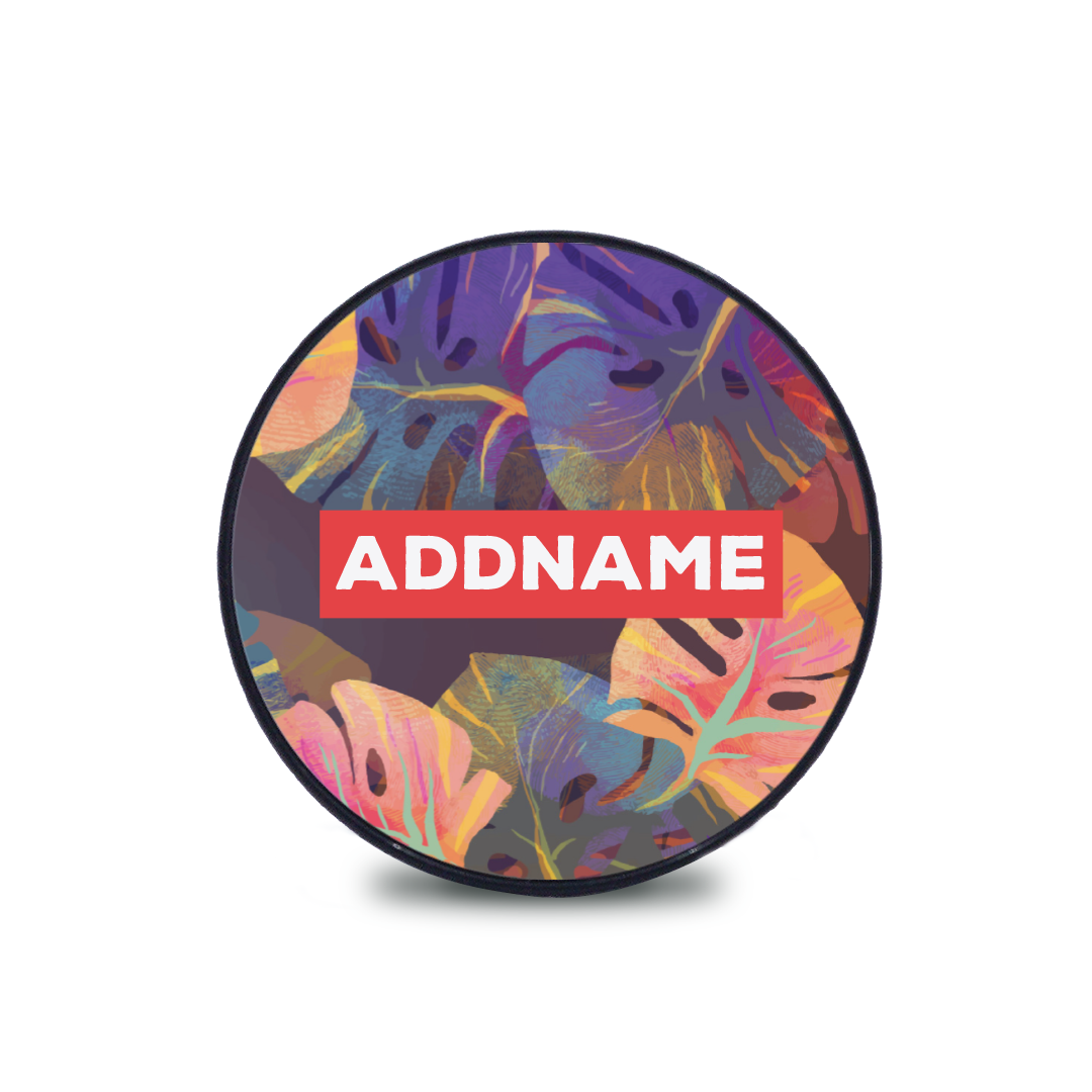 Monstera Leaves in Blue Shades Phone Holder