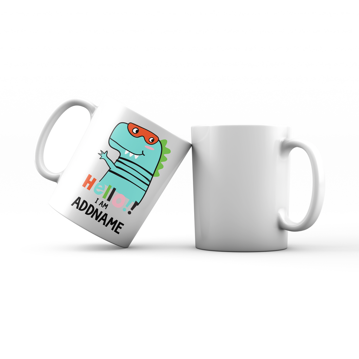 Cool Vibrant Series Hello I Am Dinosaur Addname Mug
