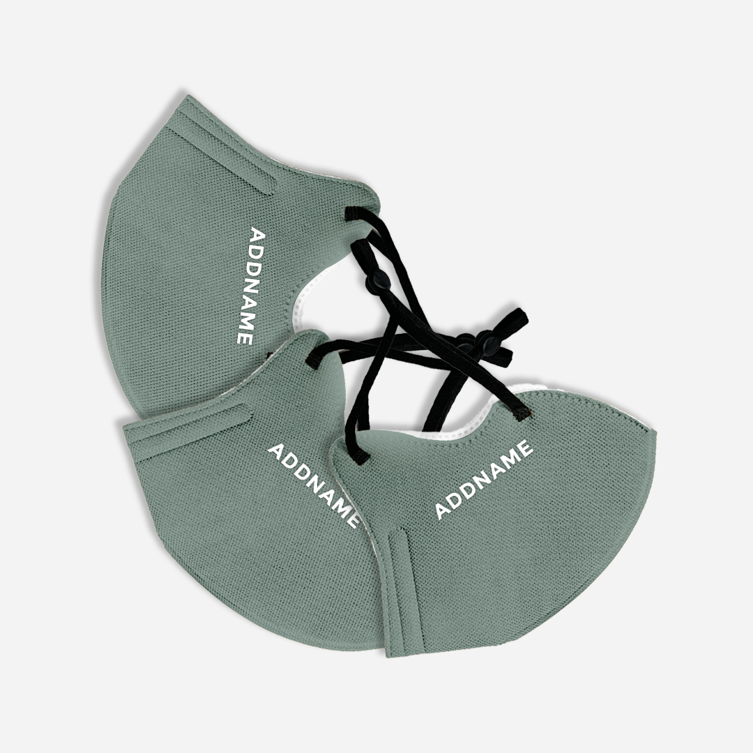 Kids Ergo Face Mask - Fern Green (3pcs)