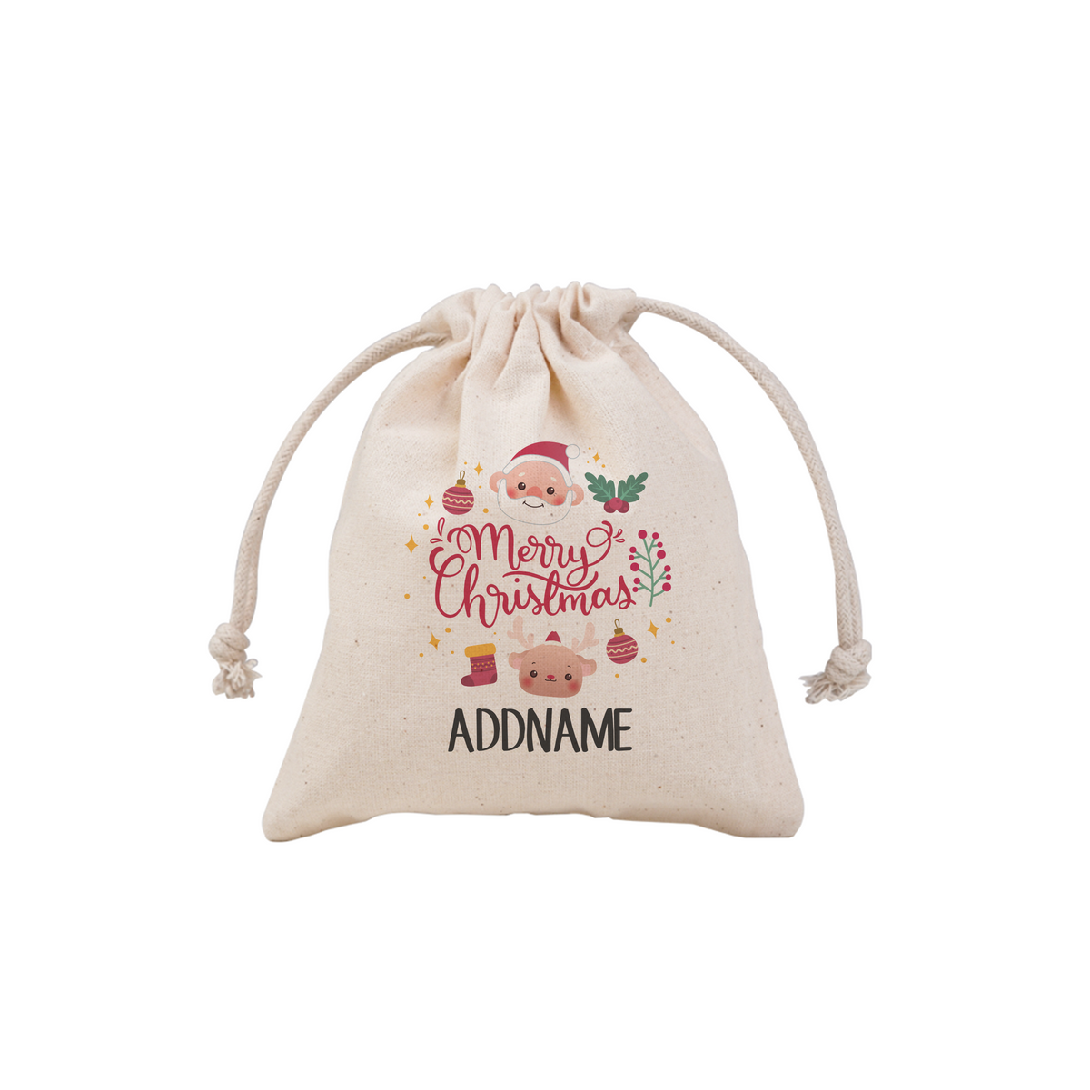 Christmas Cute Animal Series Merry Christmas Mini Pouch