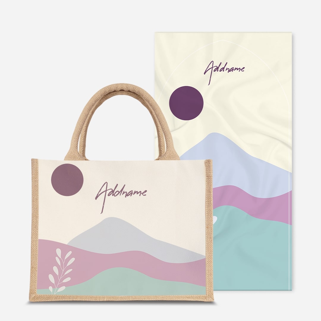 Kaira Series Prayer Mat with Half Lining Small Jute Bag-Adlina