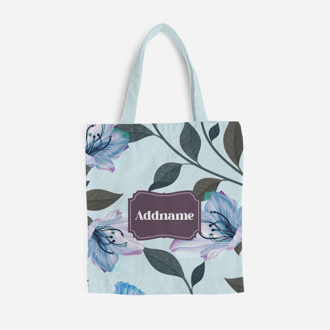 Classic Kesuma Full Print Canvas Bag - Icy Blue