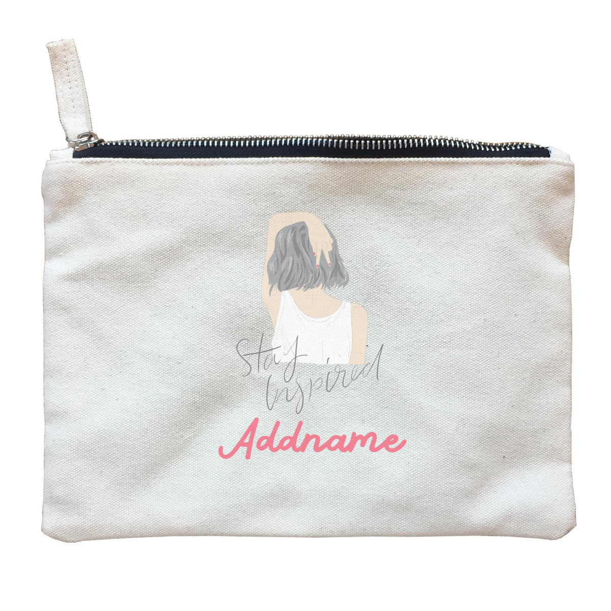 Beautiful Chic Stay Inspired With Addname Zipper Pouch