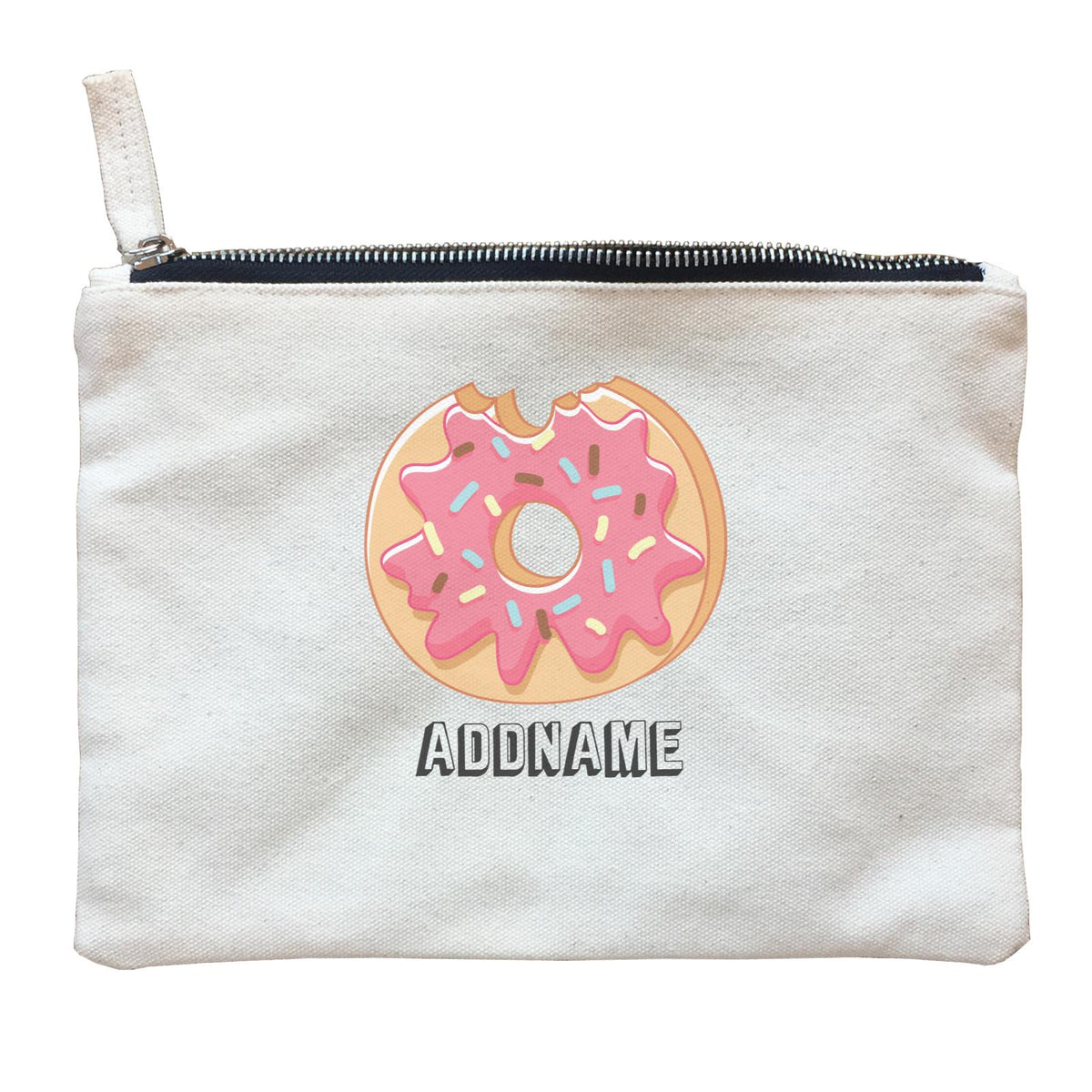 Birthday Unicorn Bitemark Donut Addname Zipper Pouch