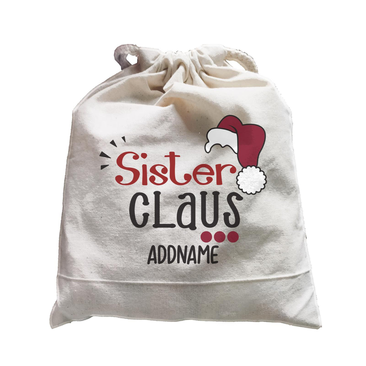 Xmas Sister Claus with Santa Hat Satchel