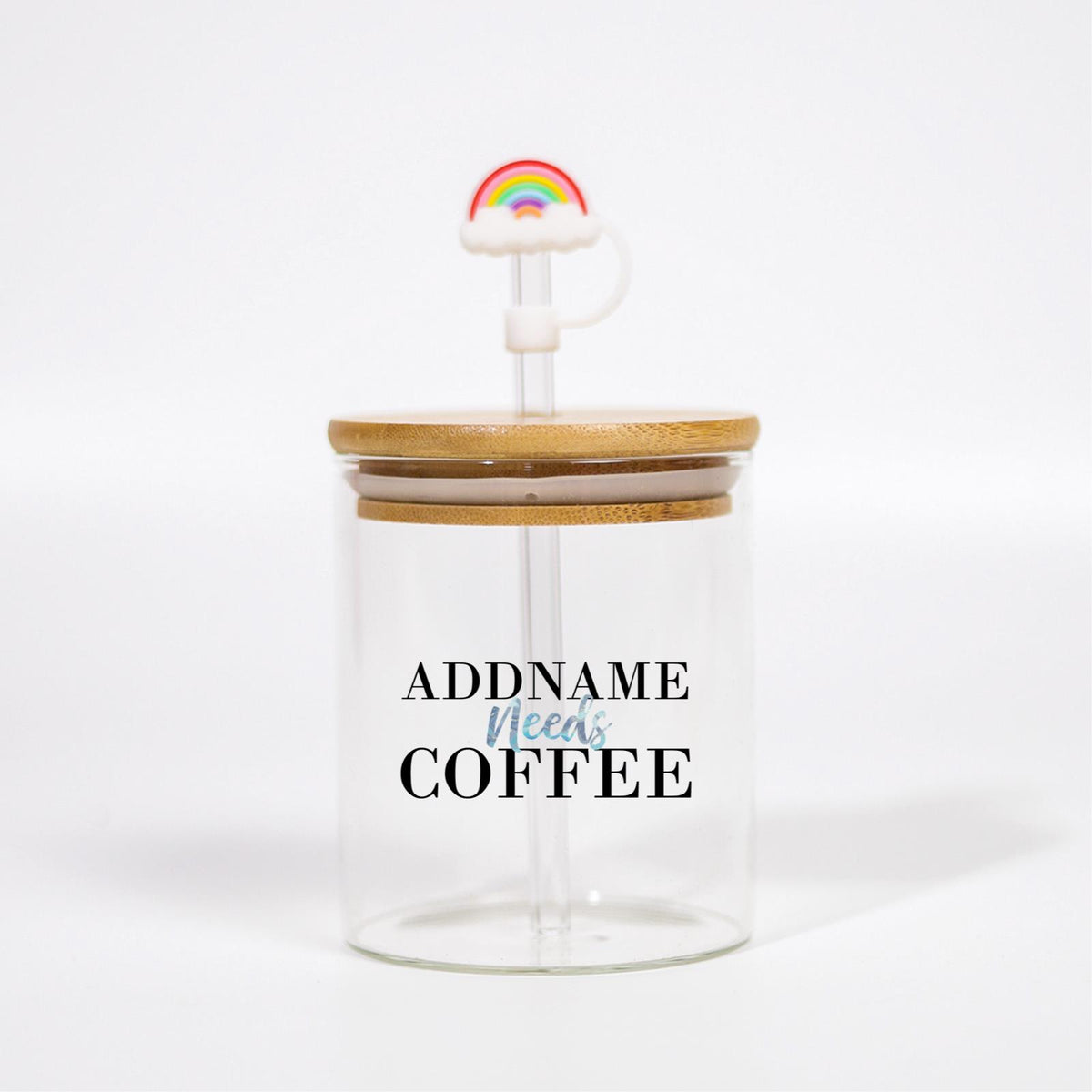 Marble Addname Need Coffee Canicup - Aquamarine With Black Text