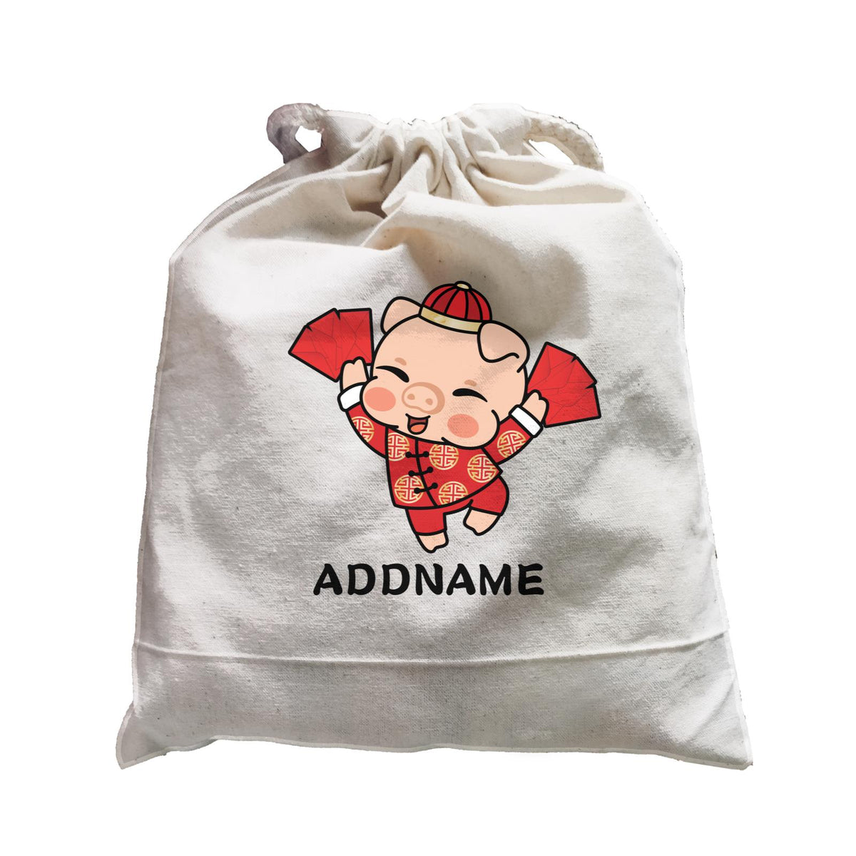 Properity Pig Boy with Red Packets Accessories Satchel