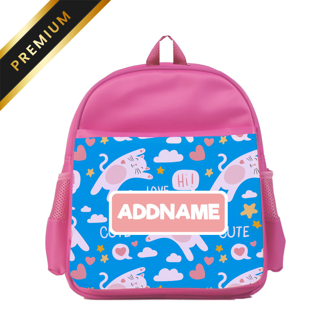 Cute Cat Pink Premium Kiddies Bag