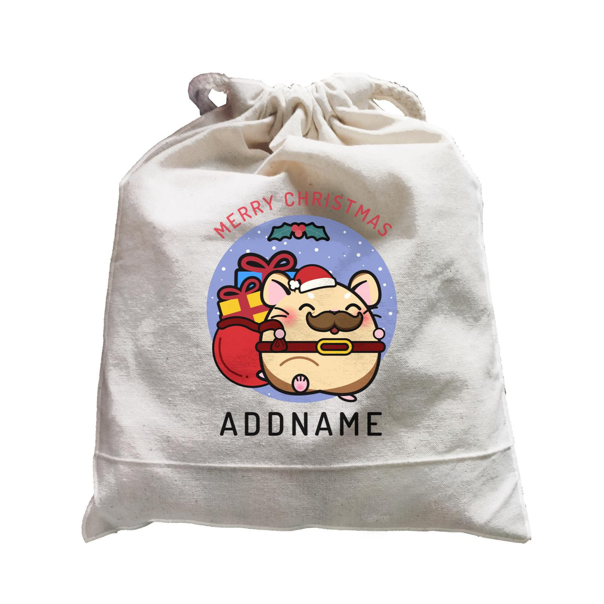 Merry Christmas Cute Santa Father Hamster Satchel