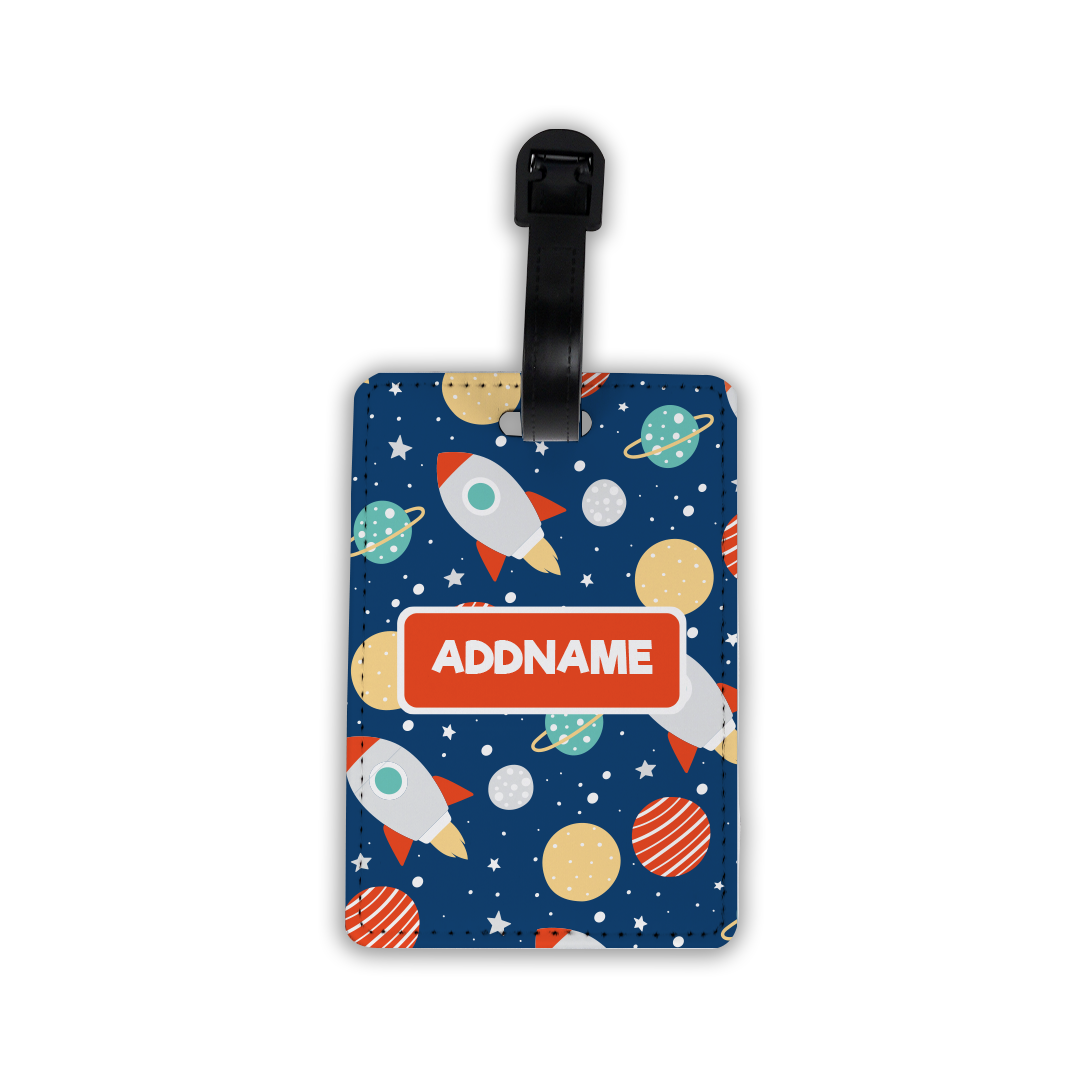 Kids Essentials - Kids Bag Tag Dark Blue Spaceship