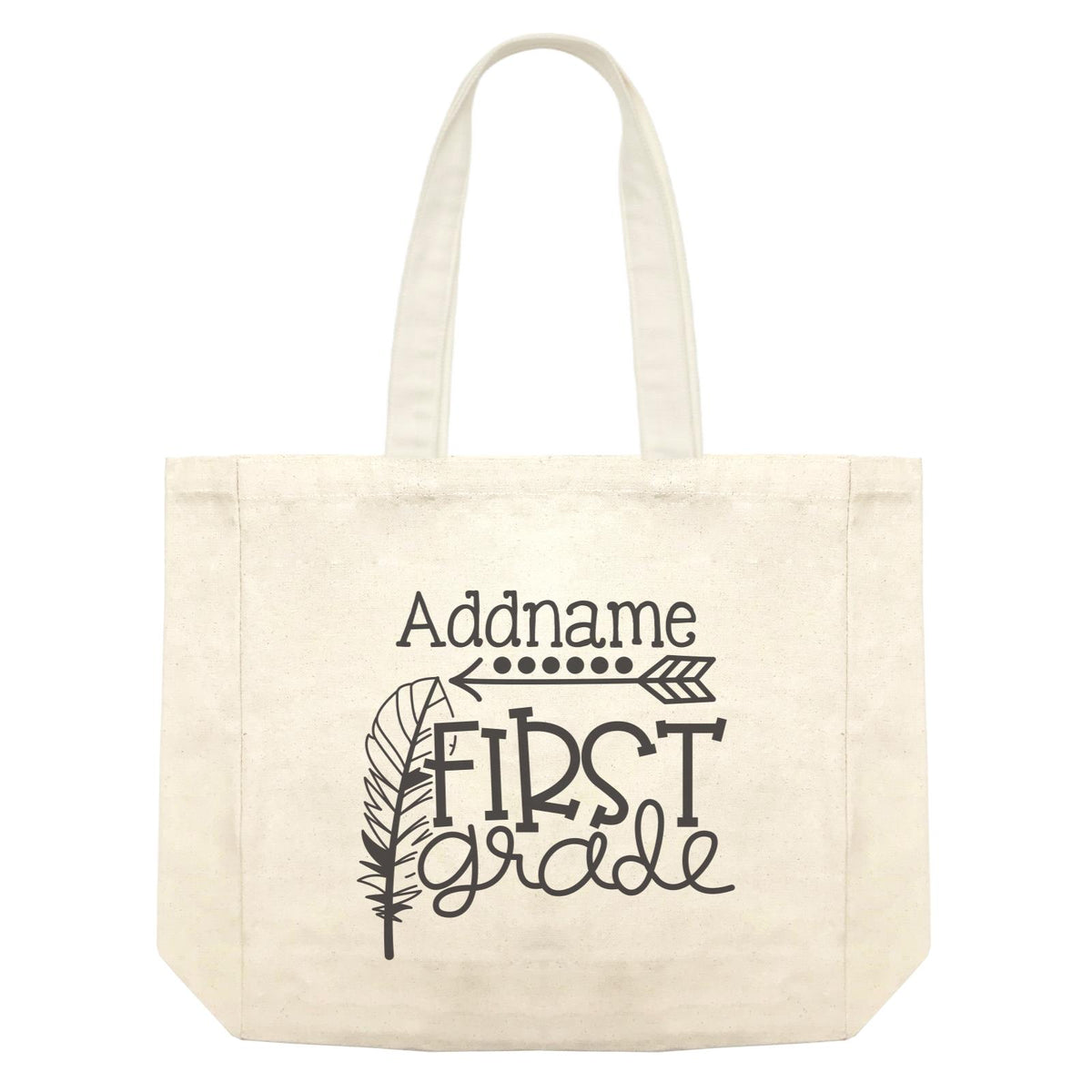 Graduation Series First Grade with Feather Shopping Bag