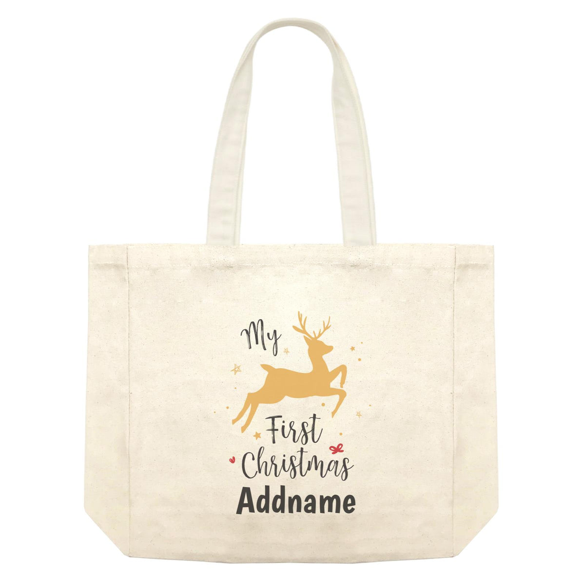 Christmas Series My First Christmas Leaping Deer Shopping Bag
