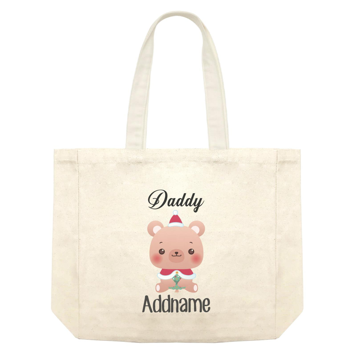 Christmas Cute Animal Series Daddy Bear Shopping Bag