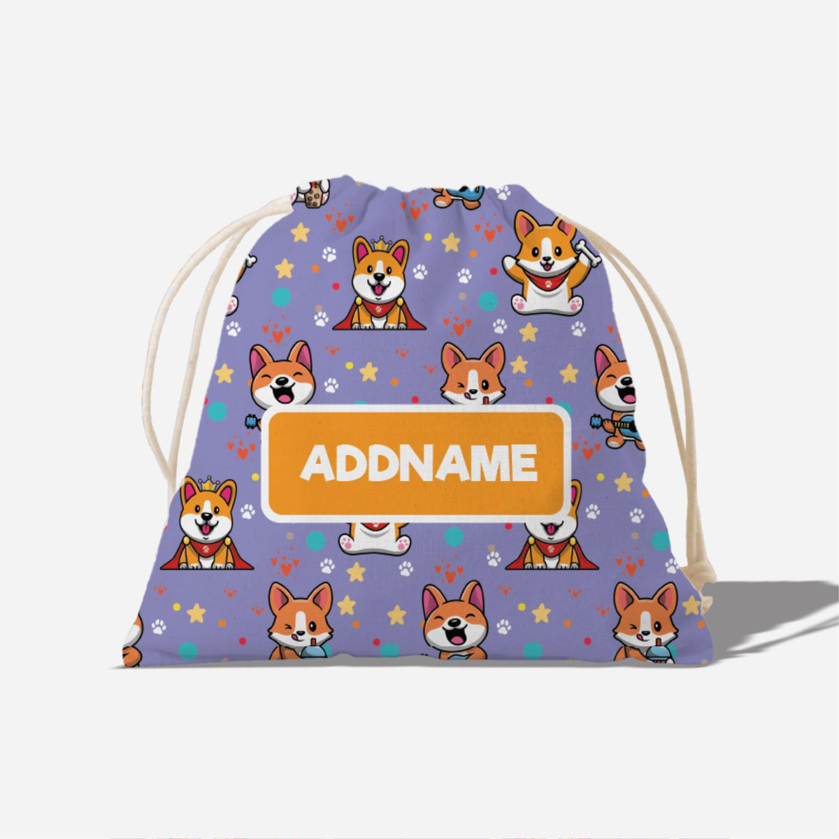 Adopt A Plushie Full Print Satchel - Playful Corgi