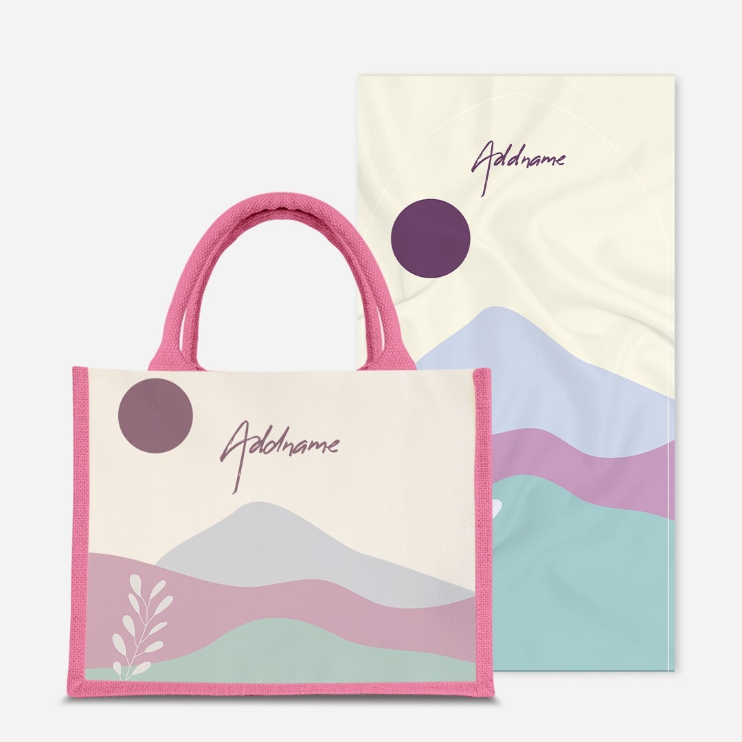 Kaira Series Prayer Mat with Half Lining Small Jute Bag-Adlina