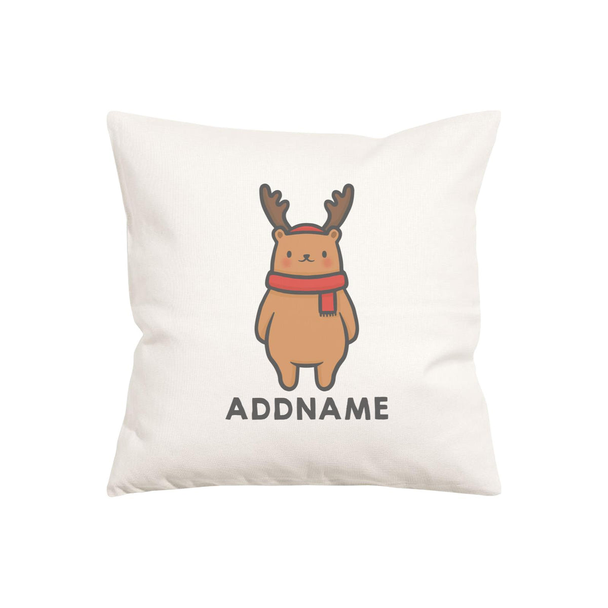 Xmas Cute Bear Addname Pillow Cushion