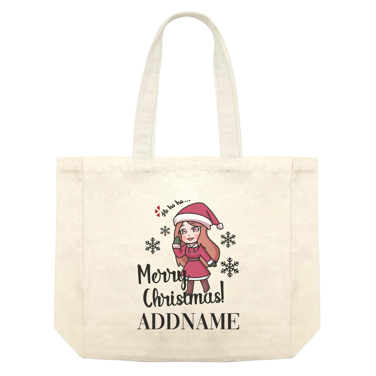 Xmas Christmas Chibi Family Santa Momma Wishes Merry Christmas Shopping Bag