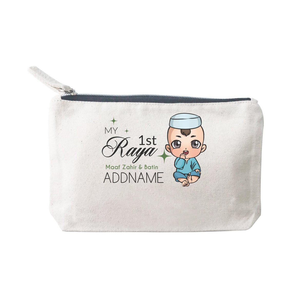 Raya Chibi Baby Baby Boy My 1st Raya Maaf Zahir & Batin Addname Mini Accessories-wtp Stationery Pouch 2