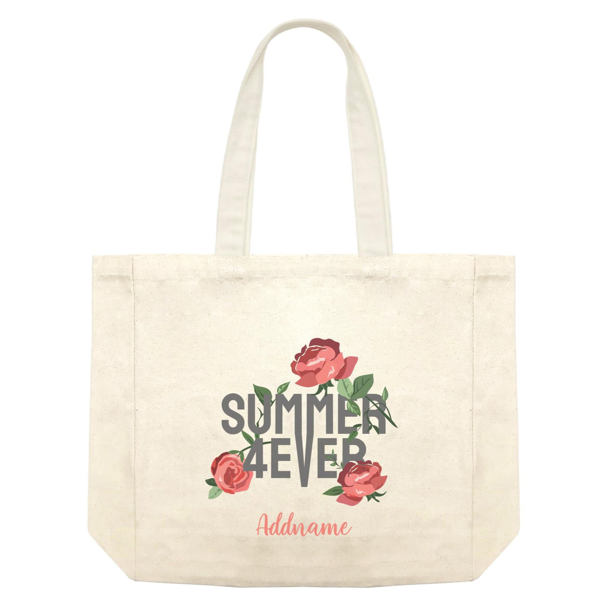 Cool Chic Flowers Summer 4Ever With Addname Shopping Bag