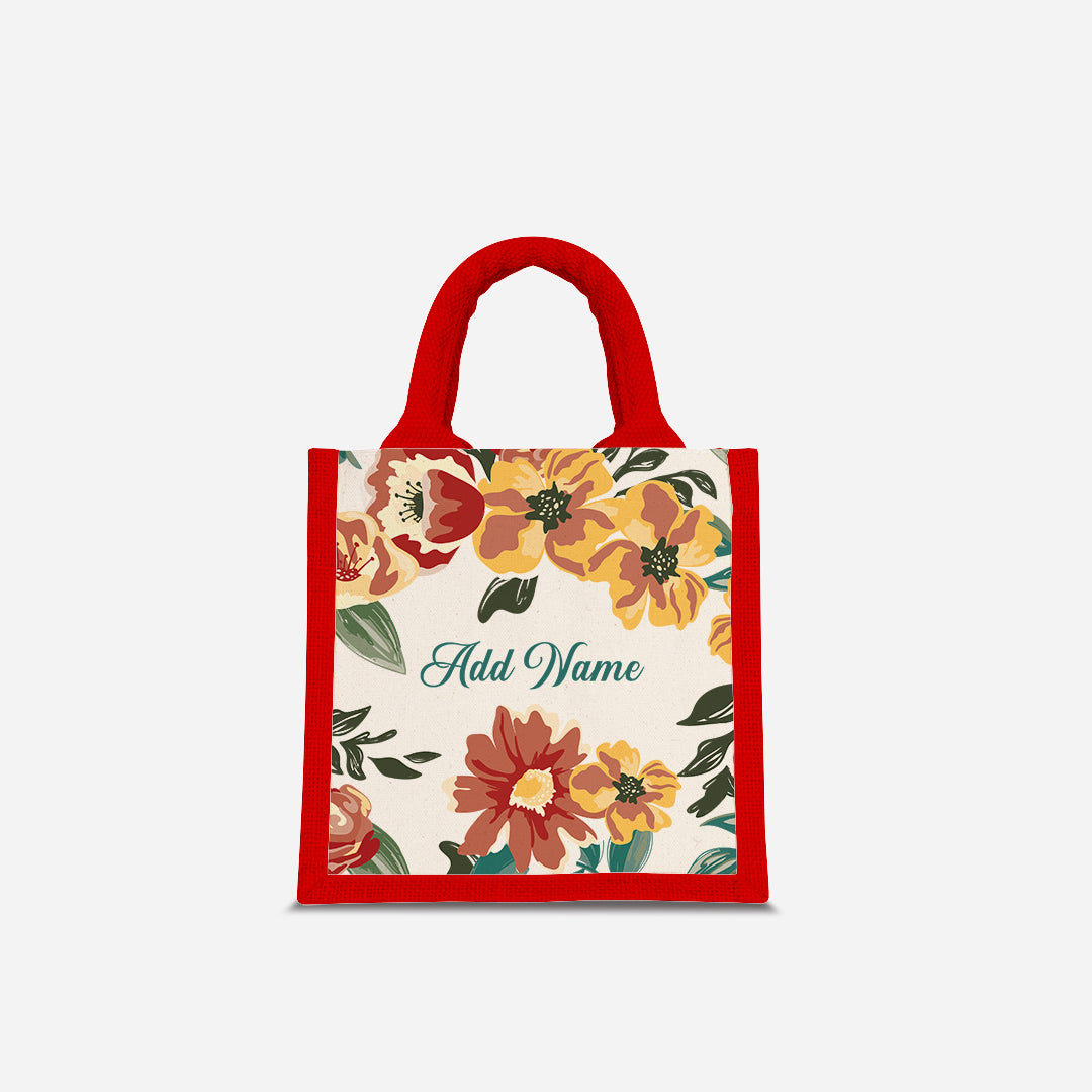 Deborah Series Half Lining Lunch Bag - Taupe Red