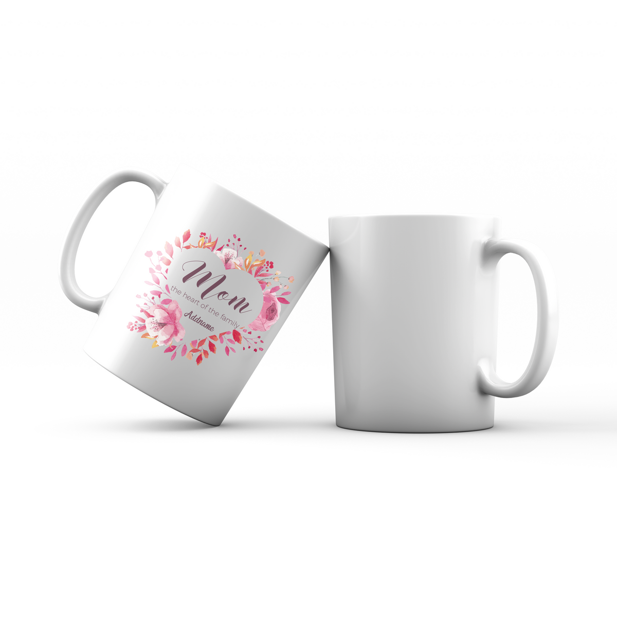 Sweet Mom Heart Mom The Heart of The Family Addname Mug