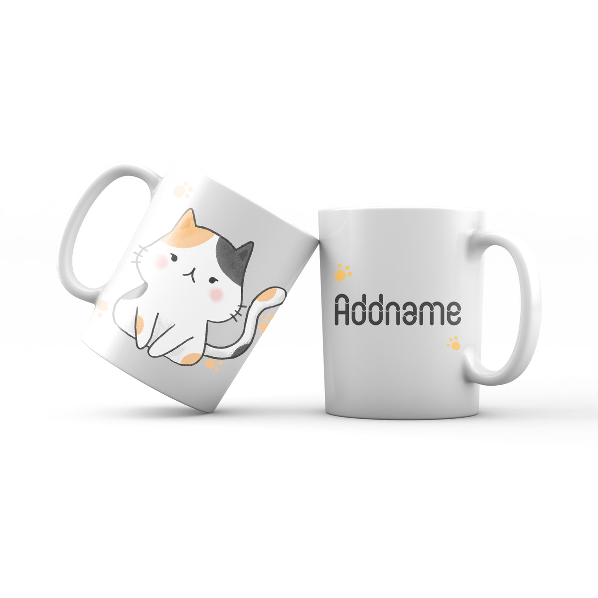 Cute Hand drawn Animals Cats Cat Addname Mug