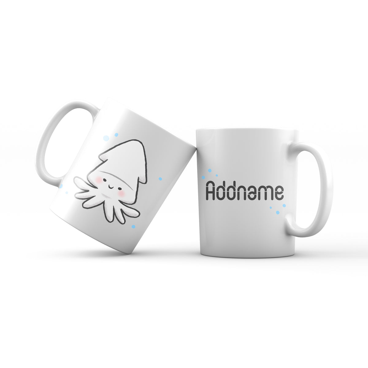 Cute drawn Animals Sea Squid Addname Mug