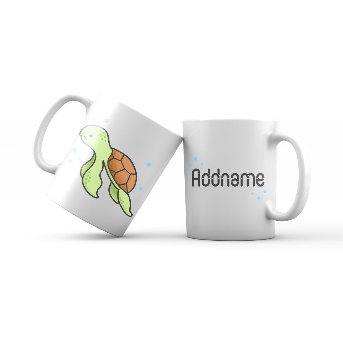 Cute drawn Animals Sea Turtle Addname Mug