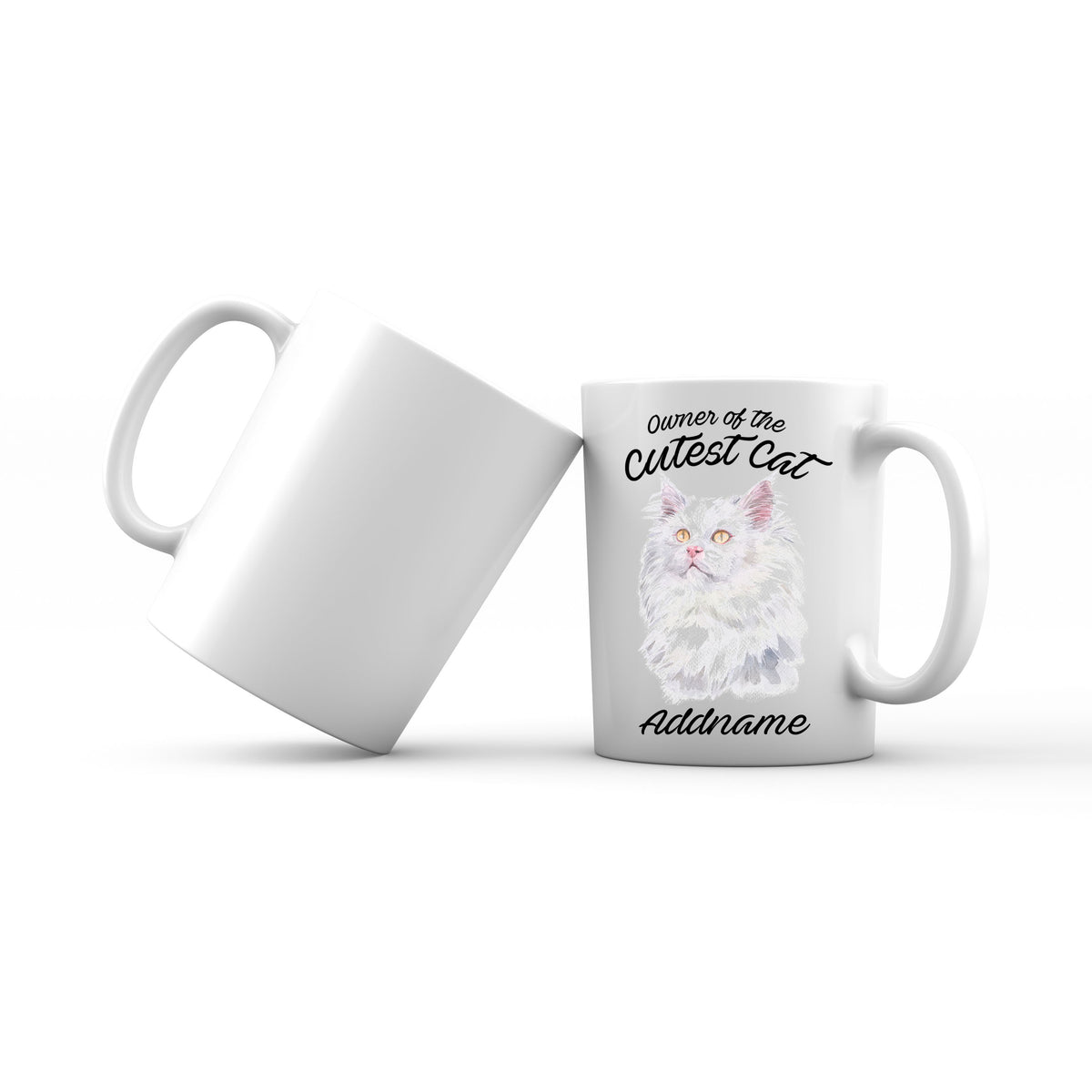 Watercolor Owner Of The Cutest Cat Deutsch Langhaar Katzen Addname Mug