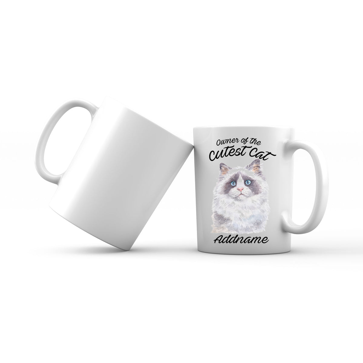 Watercolor Owner Of The Cutest Cat Ragdoll Cat Addname Mug