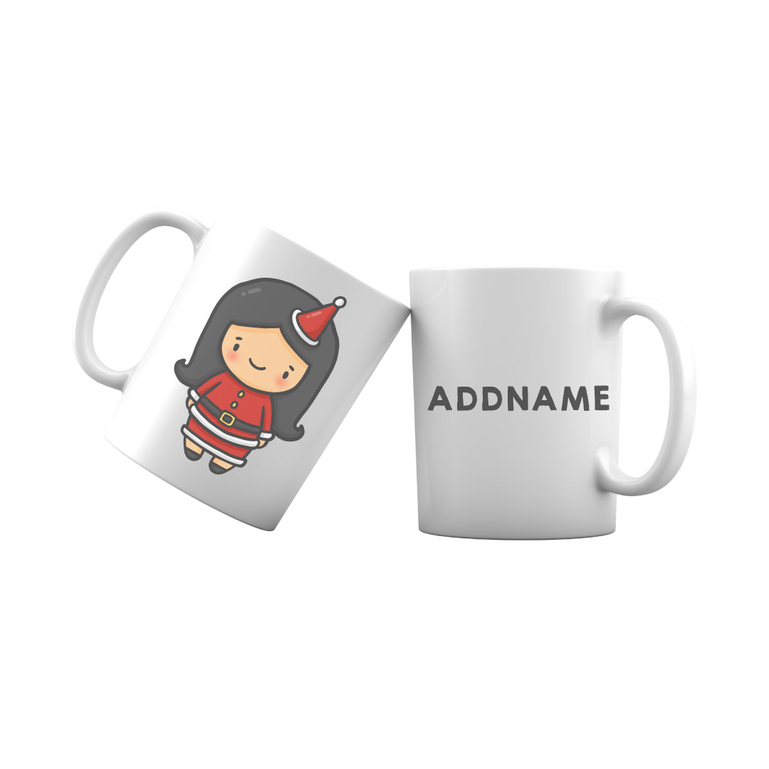 Xmas Cute Girl Addname Mug