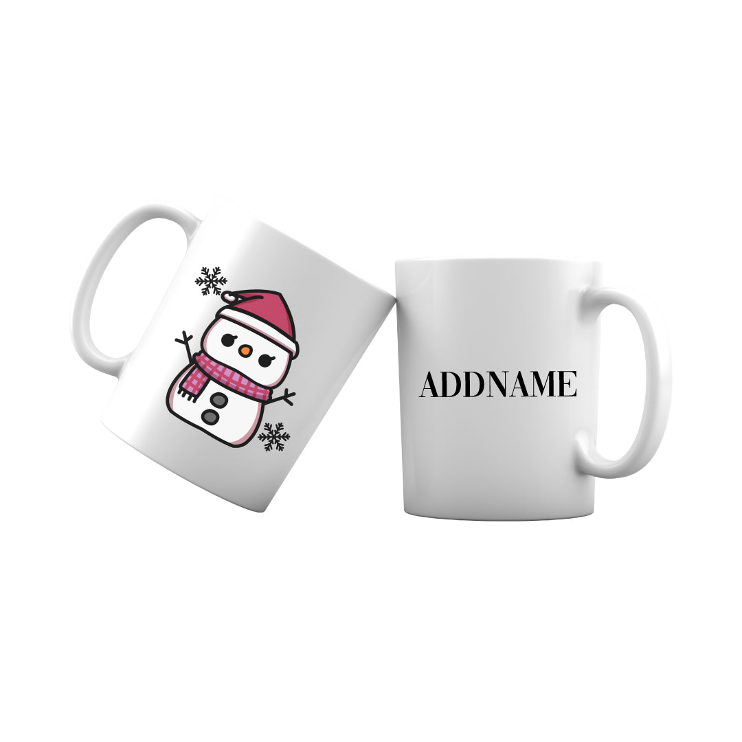 Xmas Little Girl Snowman Mug