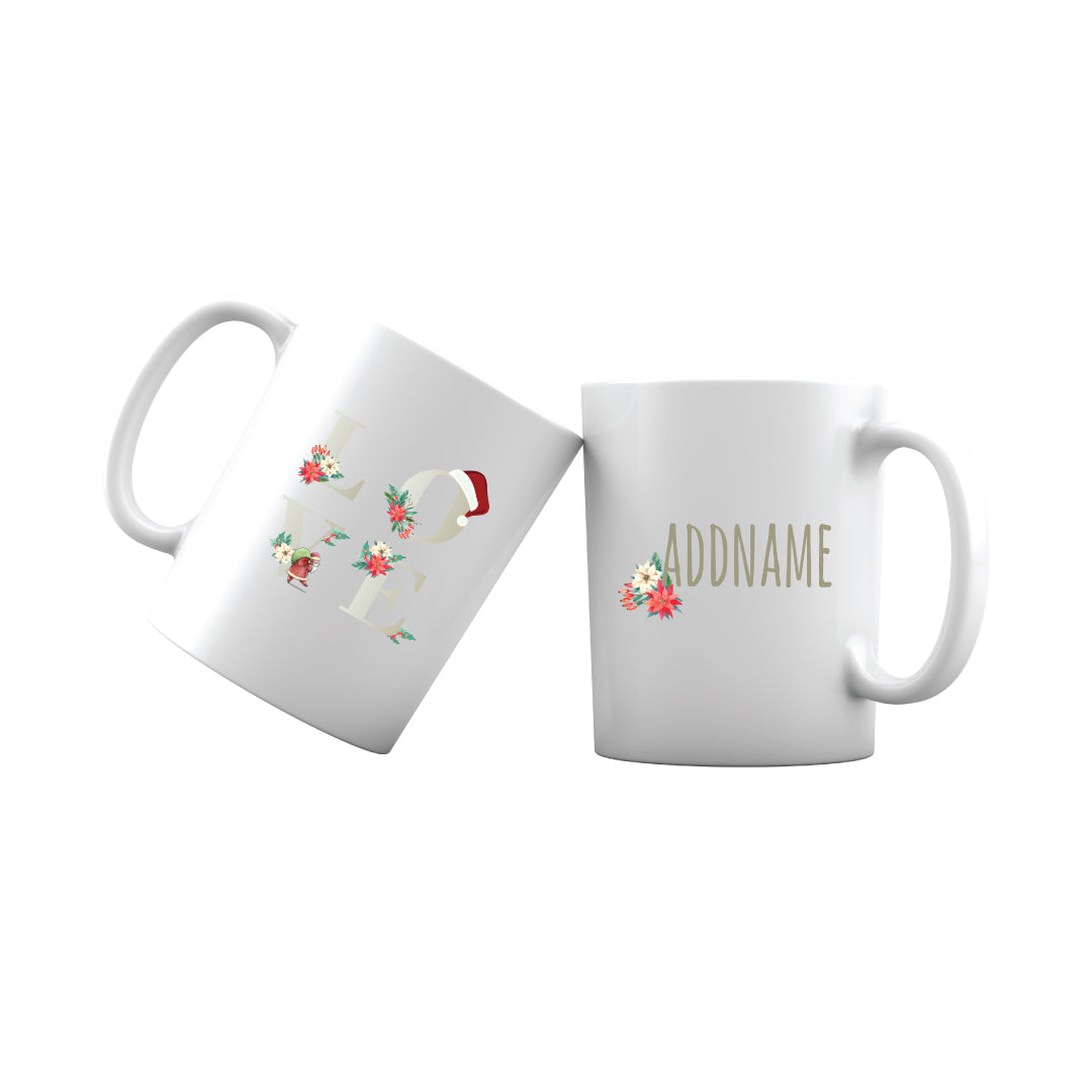 Xmas Floral LOVE Mug