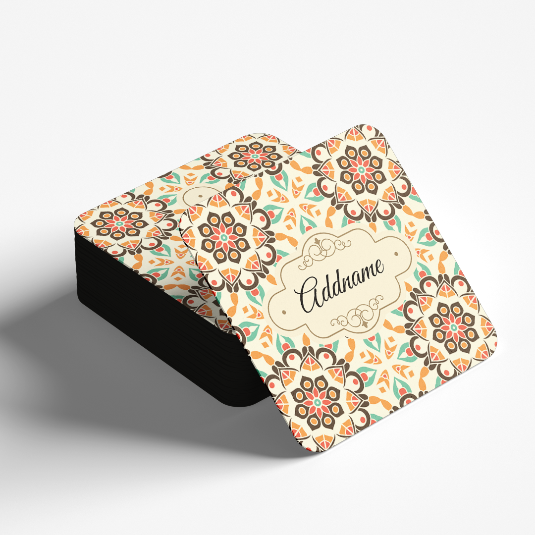 Moroccan Series - Arabesque Geo Brown Coaster