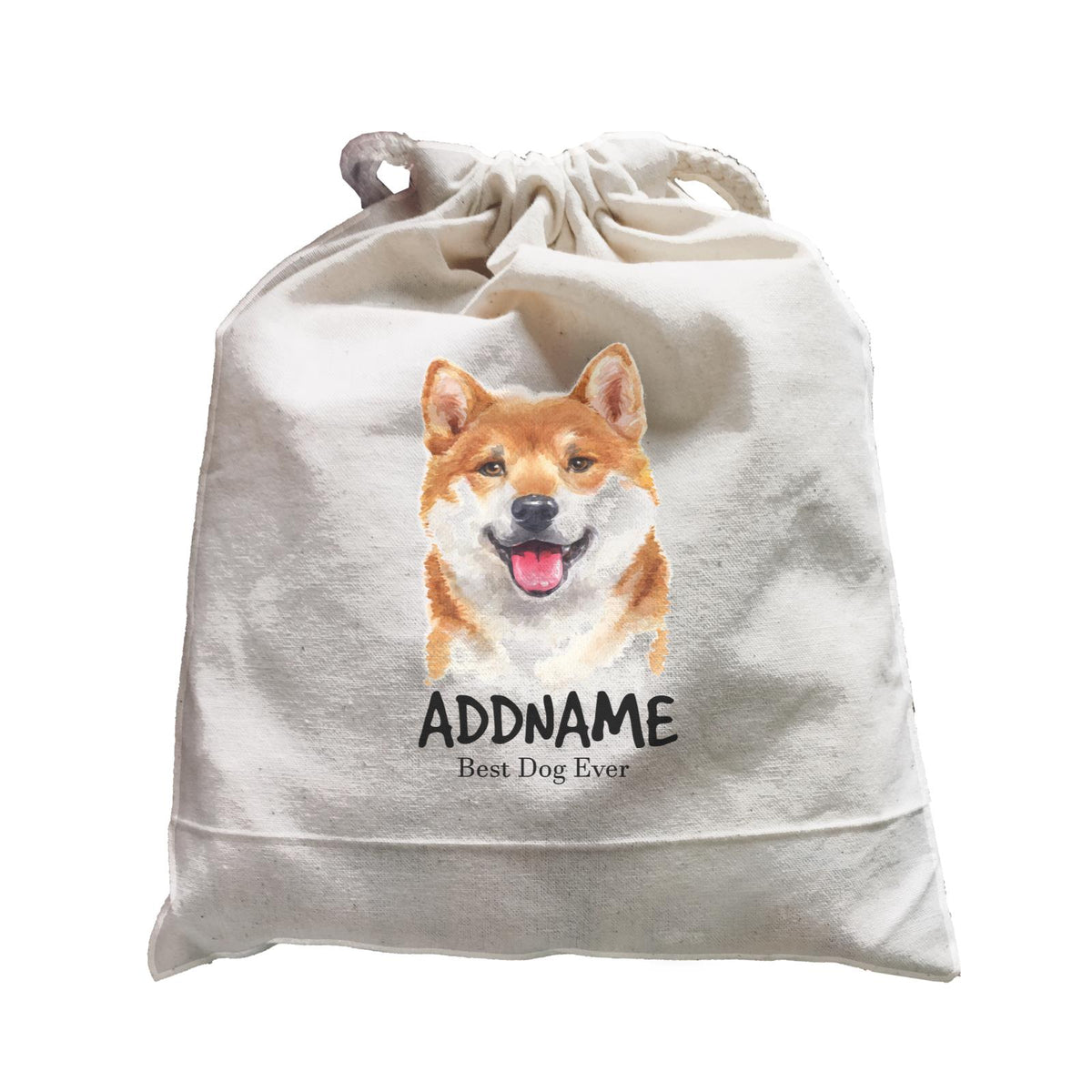 Watercolor Dog Shiba Inu Best Dog Ever Addname Satchel