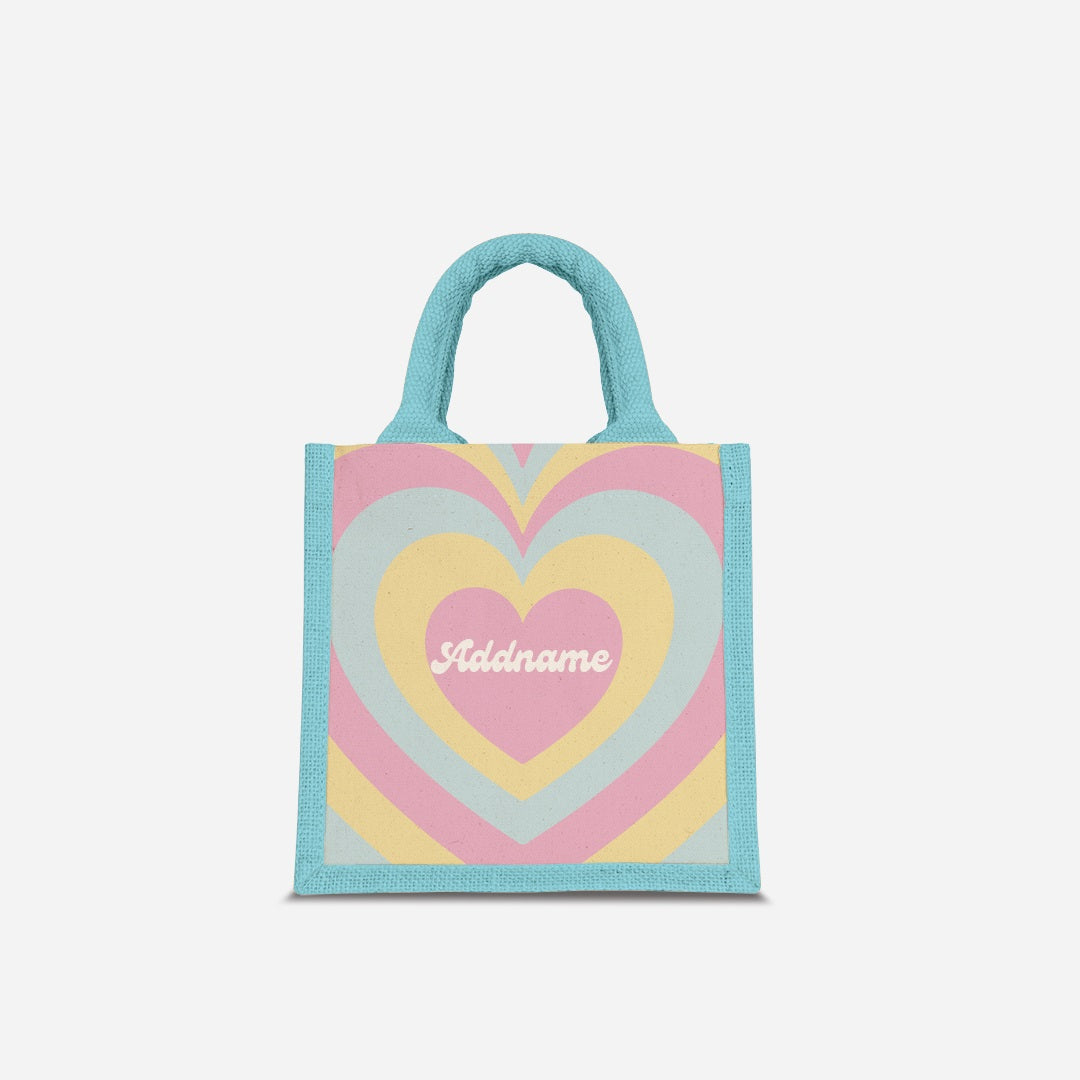 Affection Series Half Lining Lunch Bag - Blossom Light Blue