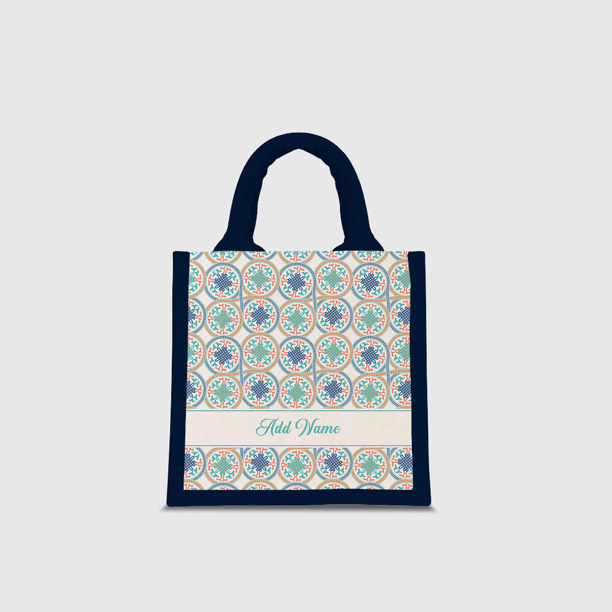 Moroccan Series Half Lining Lunch Bag - Chahid Navy