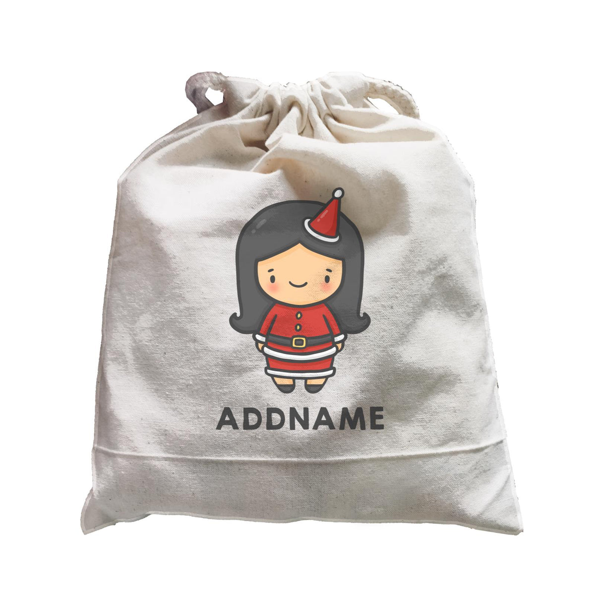 Xmas Cute Girl Addname Satchel