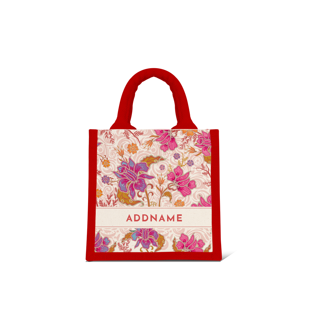 Modern Mahsuri Series - Legend Red Half Lining Lunch Bag