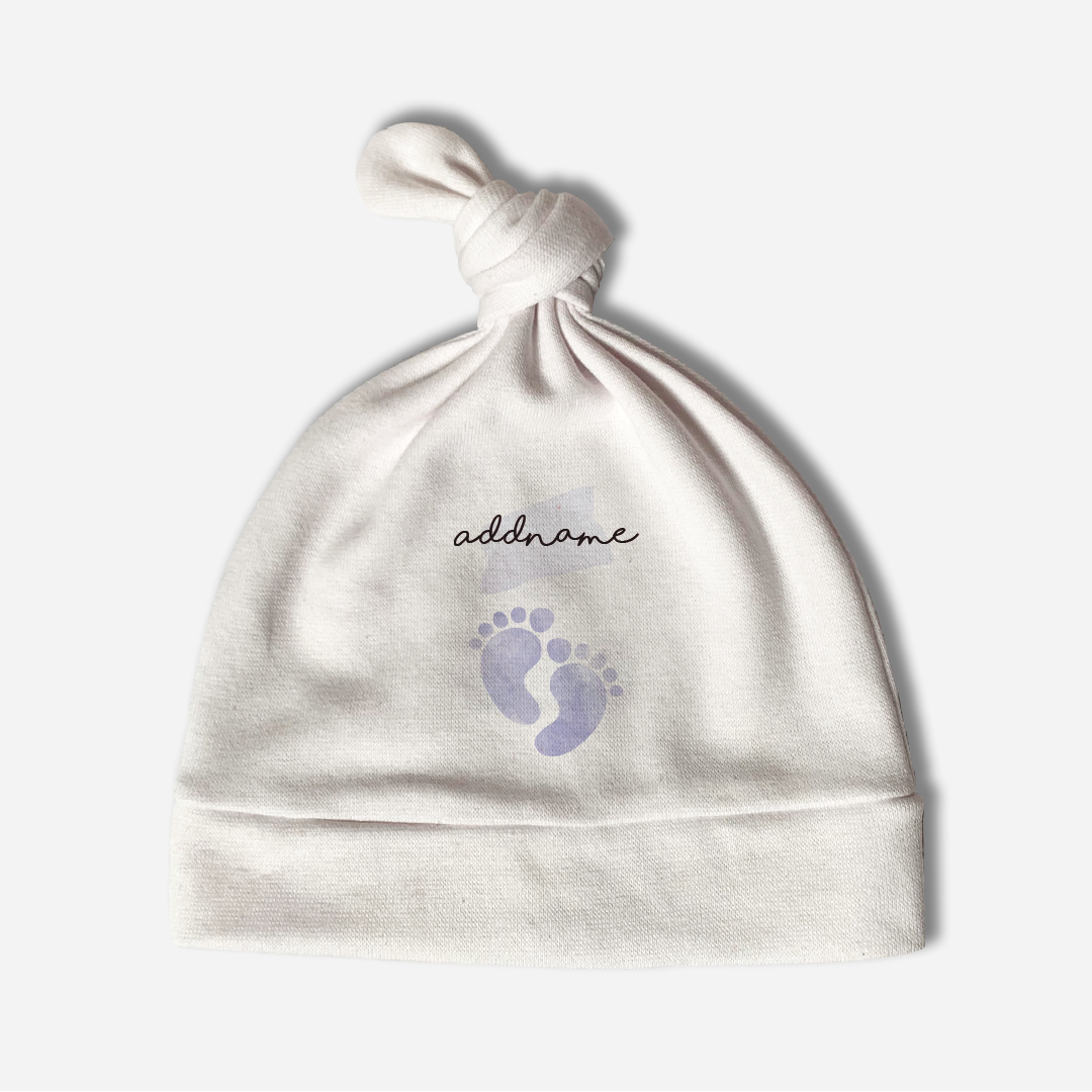 Footprint Boy Baby Hat