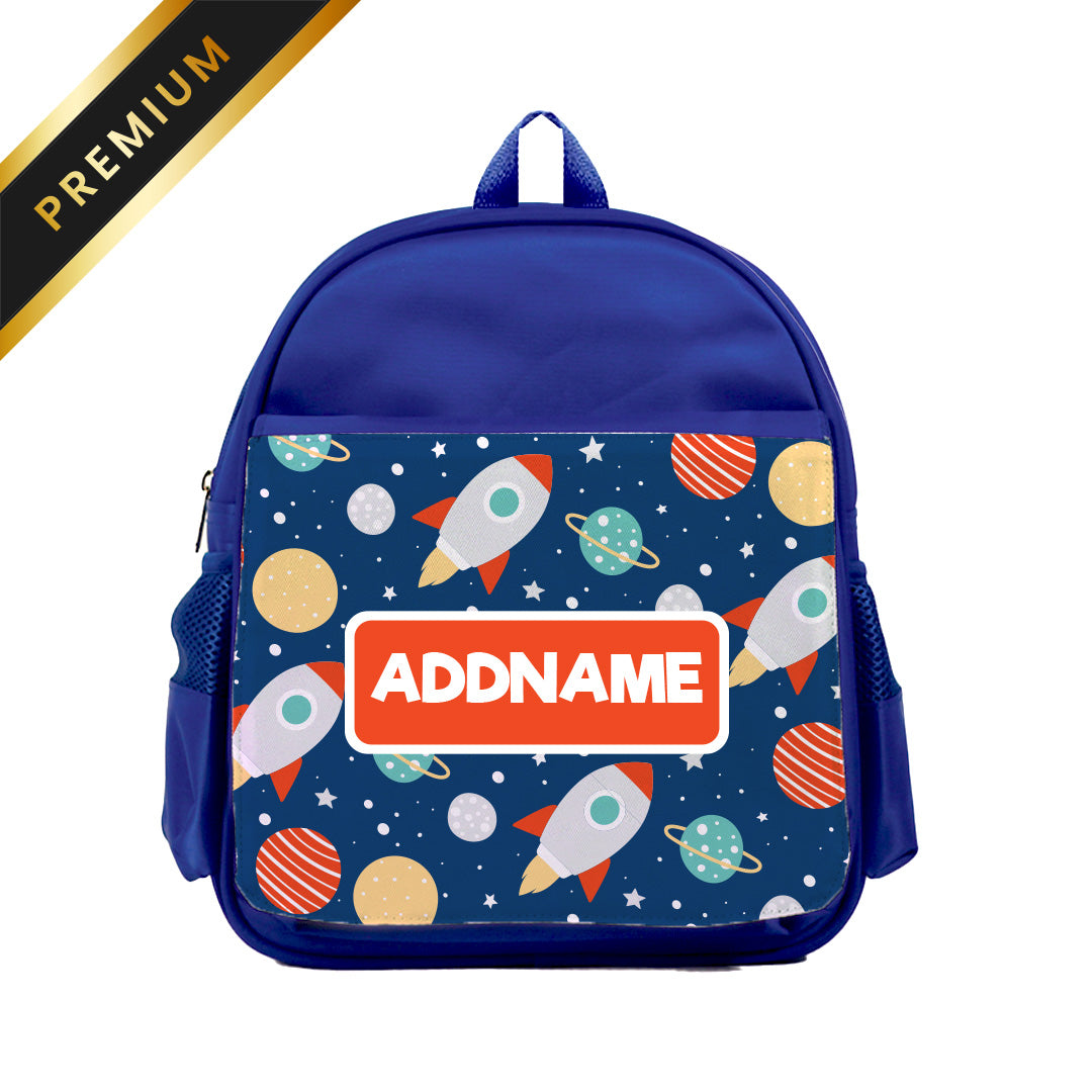 Dark Blue Spaceship Blue Premium Kiddies Bag