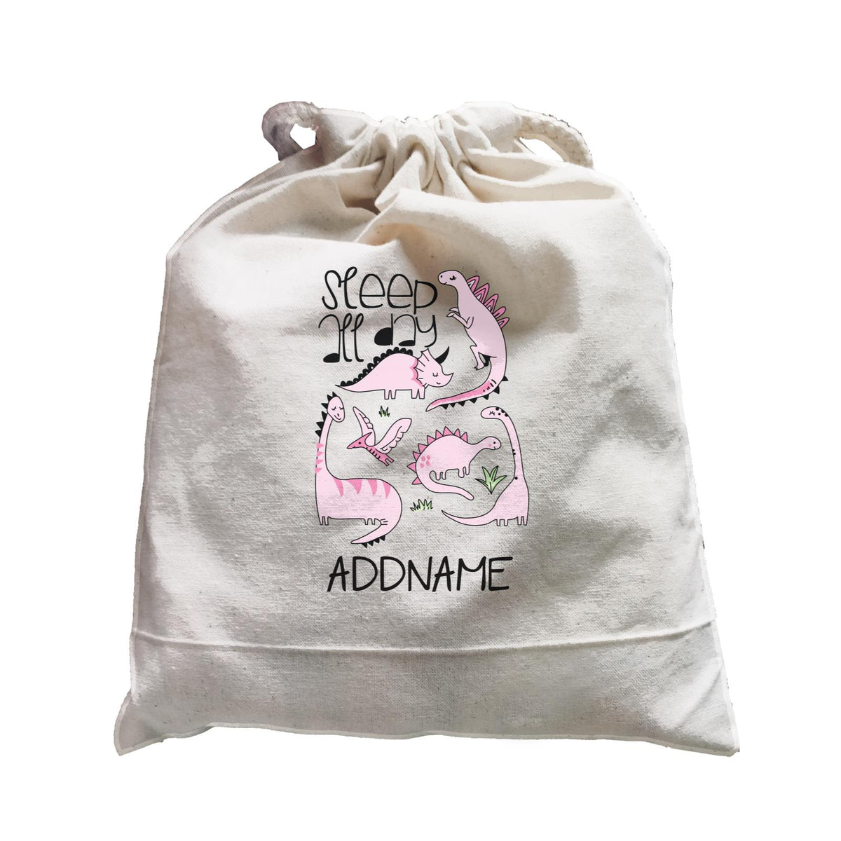 Cool Vibrant Series Sleep All Day Dinosaur Addname Satchel
