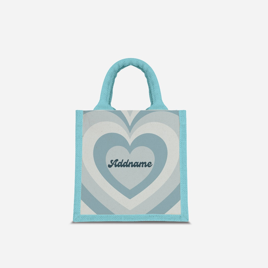 Affection Series Half Lining Lunch Bag - Bubbles Light Blue