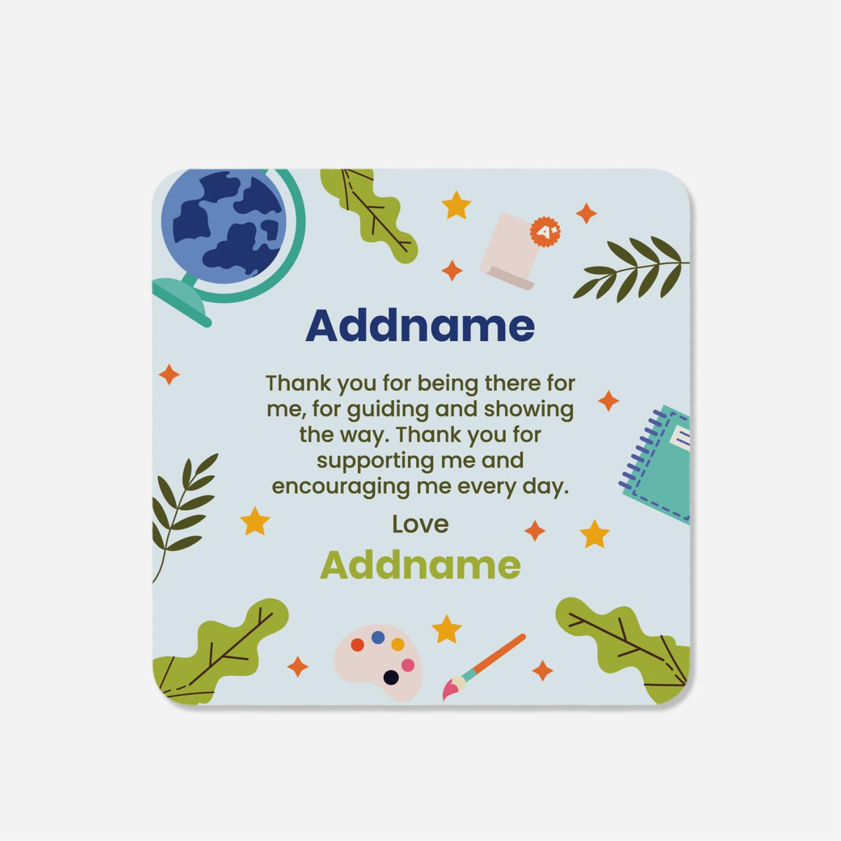 Thank You Teacher Quote - Coaster